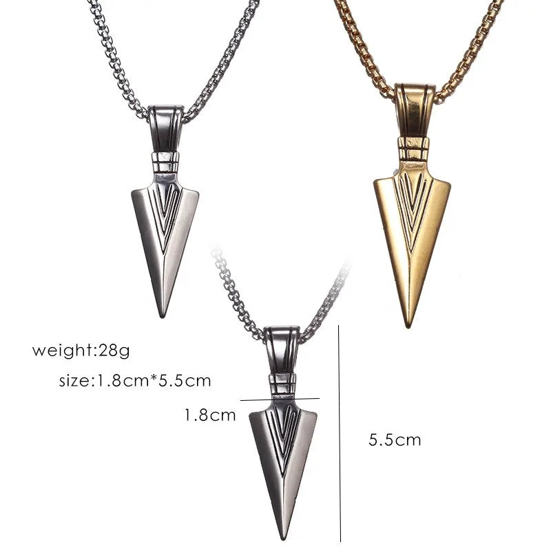 Arrow Head Pendant Long Chain Necklaces