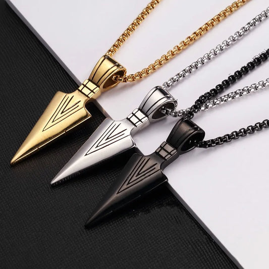 Arrow Head Pendant Long Chain Necklaces